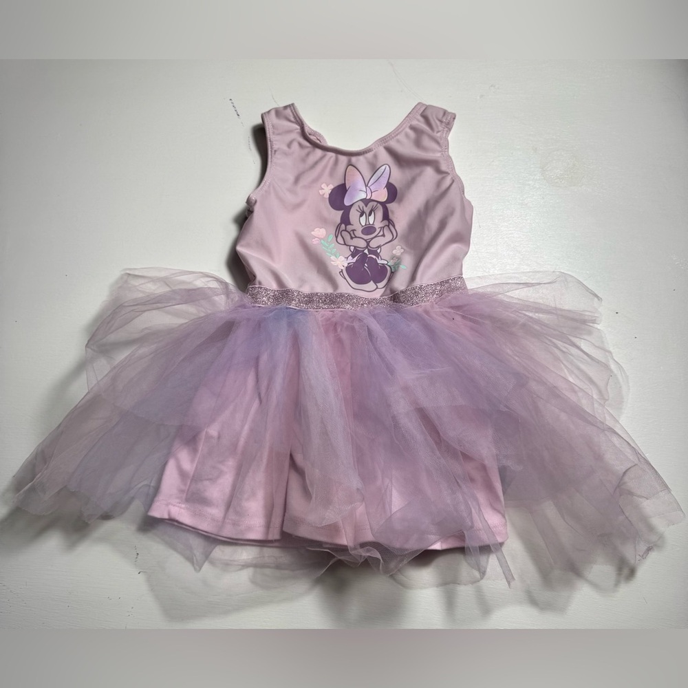 Disney pink‎ and Purple Minnie Mouse Party Dress Size  2T Tutu